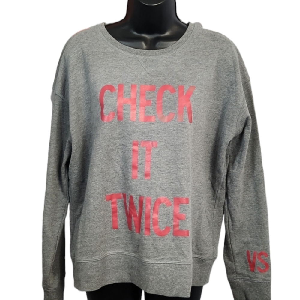 Victoria's Secret "Check It Twice" Graphic Pullover - Picture 3 of 10